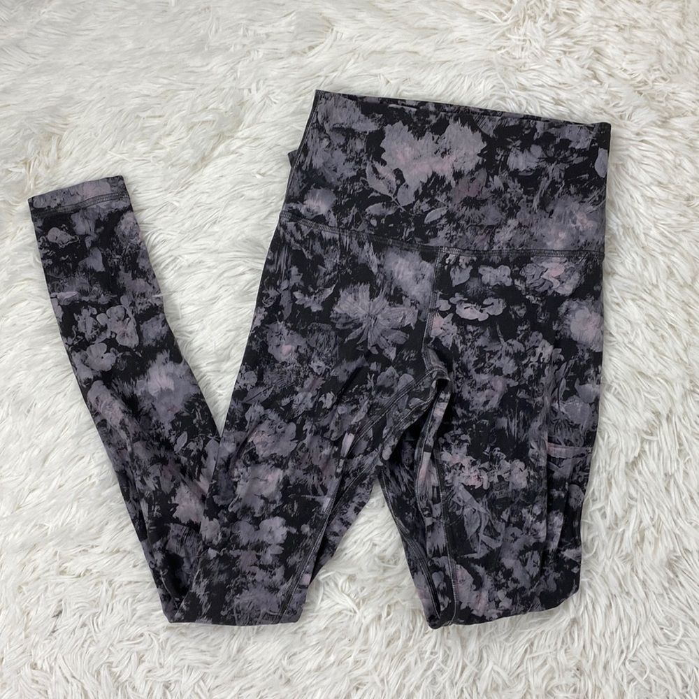 Lululemon Align Pant II 28" Floral Illusion Ice Grey Multi